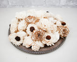 100 Random Assorted Wood Flowers - Sola Wood Flowers