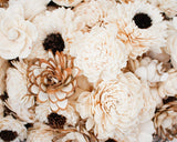 100 Random Assorted Wood Flowers - Sola Wood Flowers