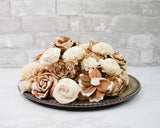 100 Random Assorted Wood Flowers - Sola Wood Flowers