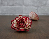 2" Almond w/ Maroon Tips (10 Pack) - Sola Wood Flowers