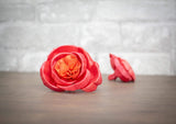 2" Polly Red/Orange (10 Pack) - Sola Wood Flowers