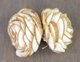 2" Tea Time Rose (10 Pack) - Sola Wood Flowers