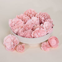 25 - Pack of Beautious - Colored Mixed Flowers - Sola Wood Flowers