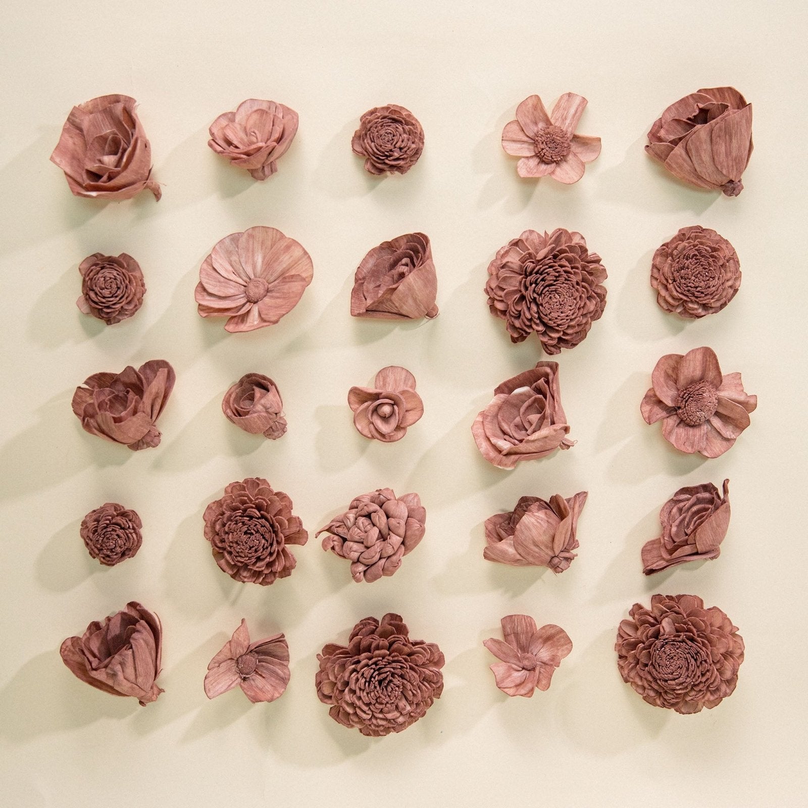 20+ Mauve Colored Flowers 25-Pack of Mauve-Colored Mixed Flowers – Sola Wood Flowers