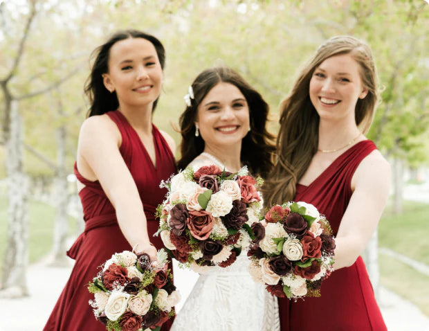 Full Sola wedding party flower set