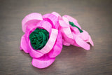 3" Polly Pink/Green (10 Pack) - Sola Wood Flowers