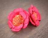 3" Polly Red/Orange (10 Pack) - Sola Wood Flowers