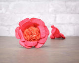 3" Polly Red/Orange (10 Pack) - Sola Wood Flowers