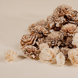 400 Random Assorted Wood Flowers - Sola Wood Flowers