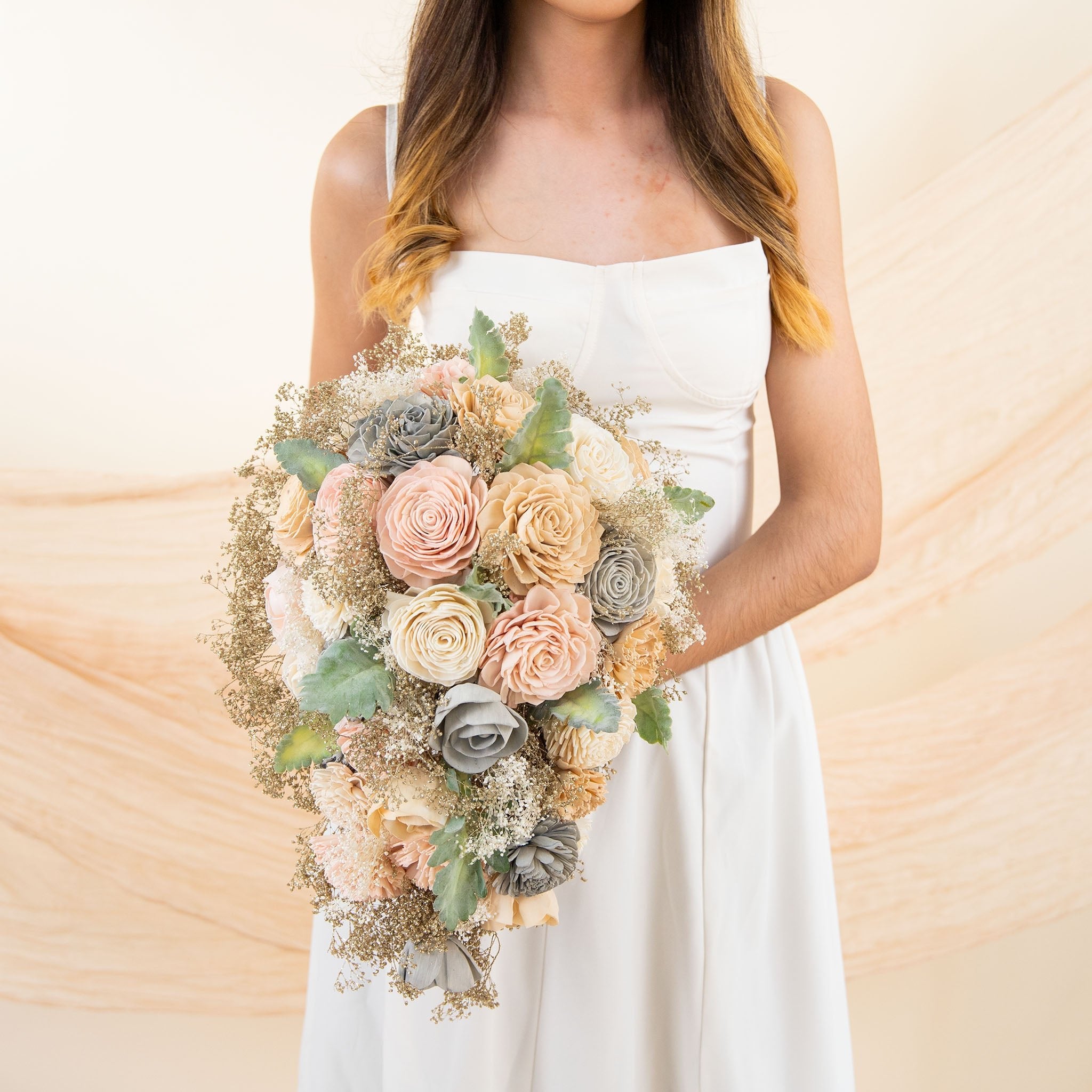 All That Glam Cascade Bouquet – Sola-Flowers