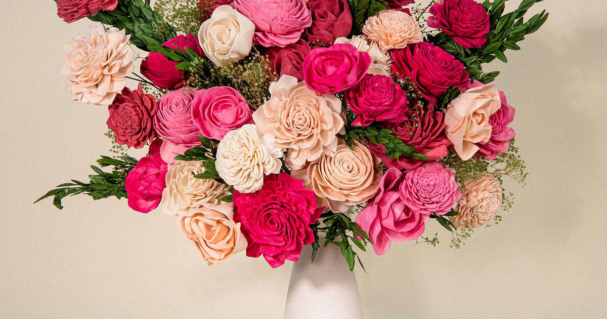 All Pink Roses Gift Bouquet – Sola Wood Flowers