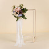 Luxe Bloom Chiffon Chair Decoration