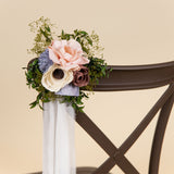 Luxe Bloom Chiffon Chair Decoration