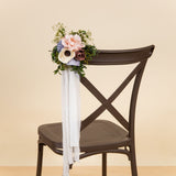 Luxe Bloom Chiffon Chair Decoration