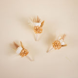 Boho Chic Boutonniere (Set of 3)