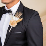 Boho Chic Boutonniere (Set of 3)