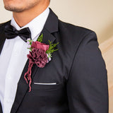 Dark & Moody Boutonniere (Set of 3)