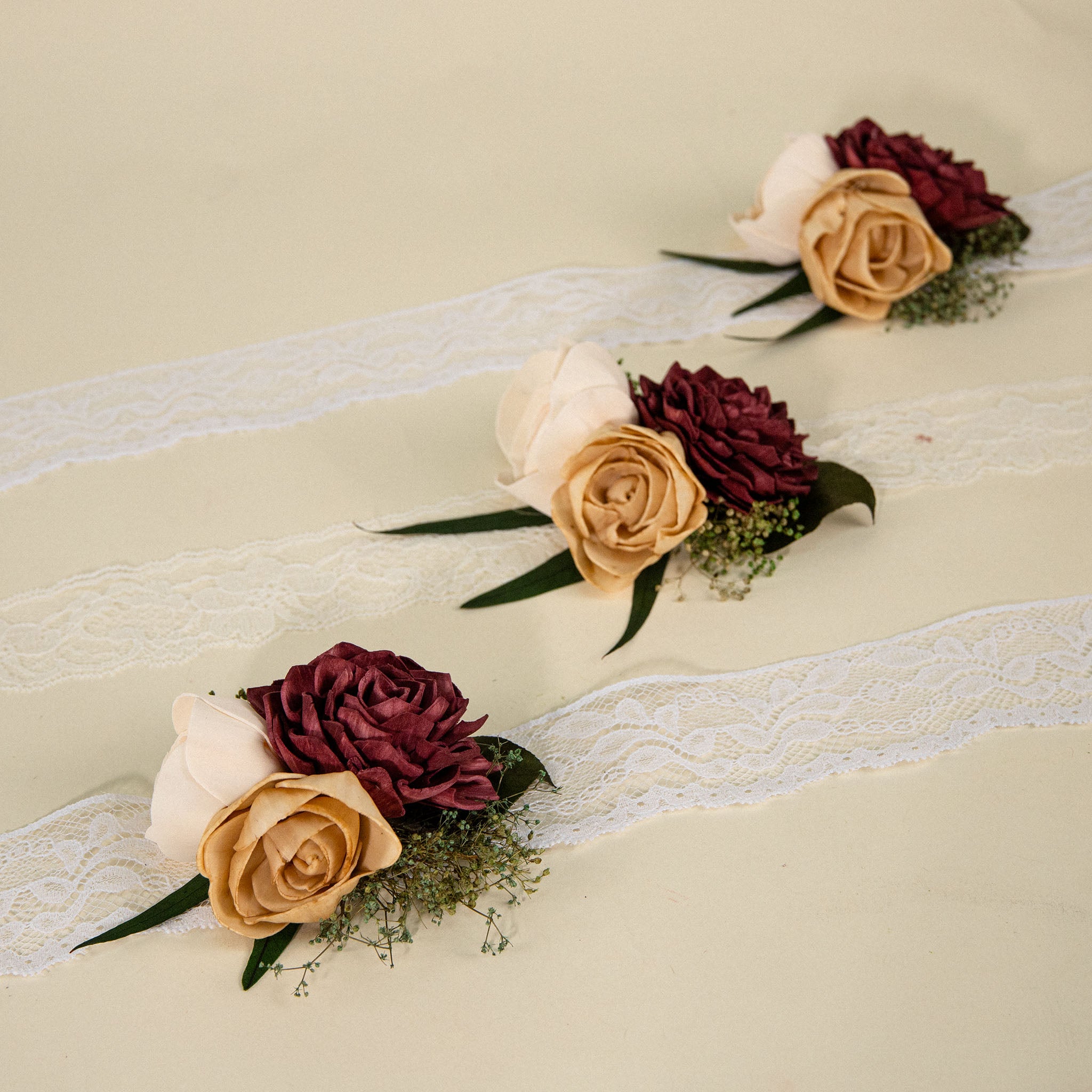 Gardenia Corsage (Set of 3) – Sola Wood Flowers