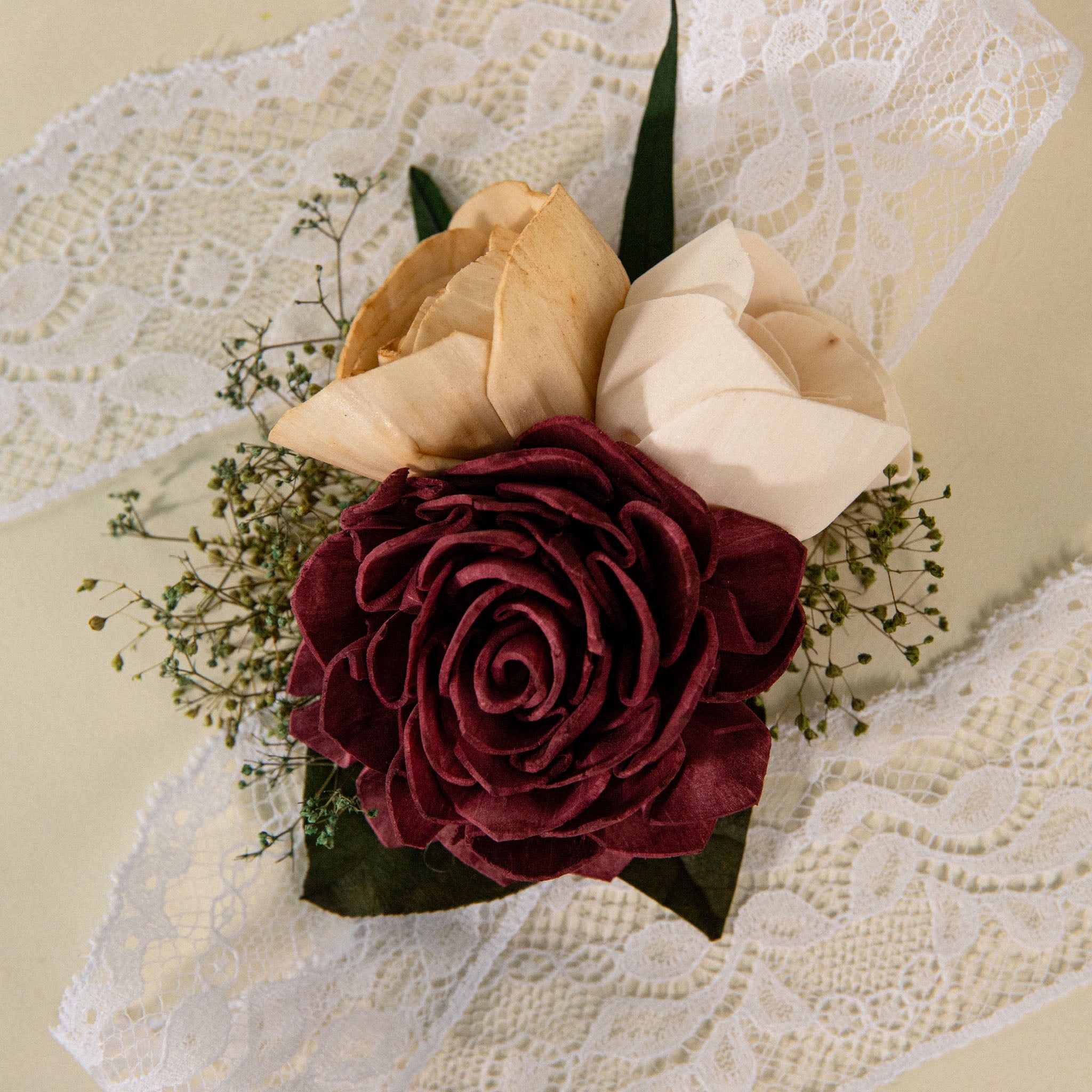 Gardenia Corsage (Set of 3) – Sola Wood Flowers