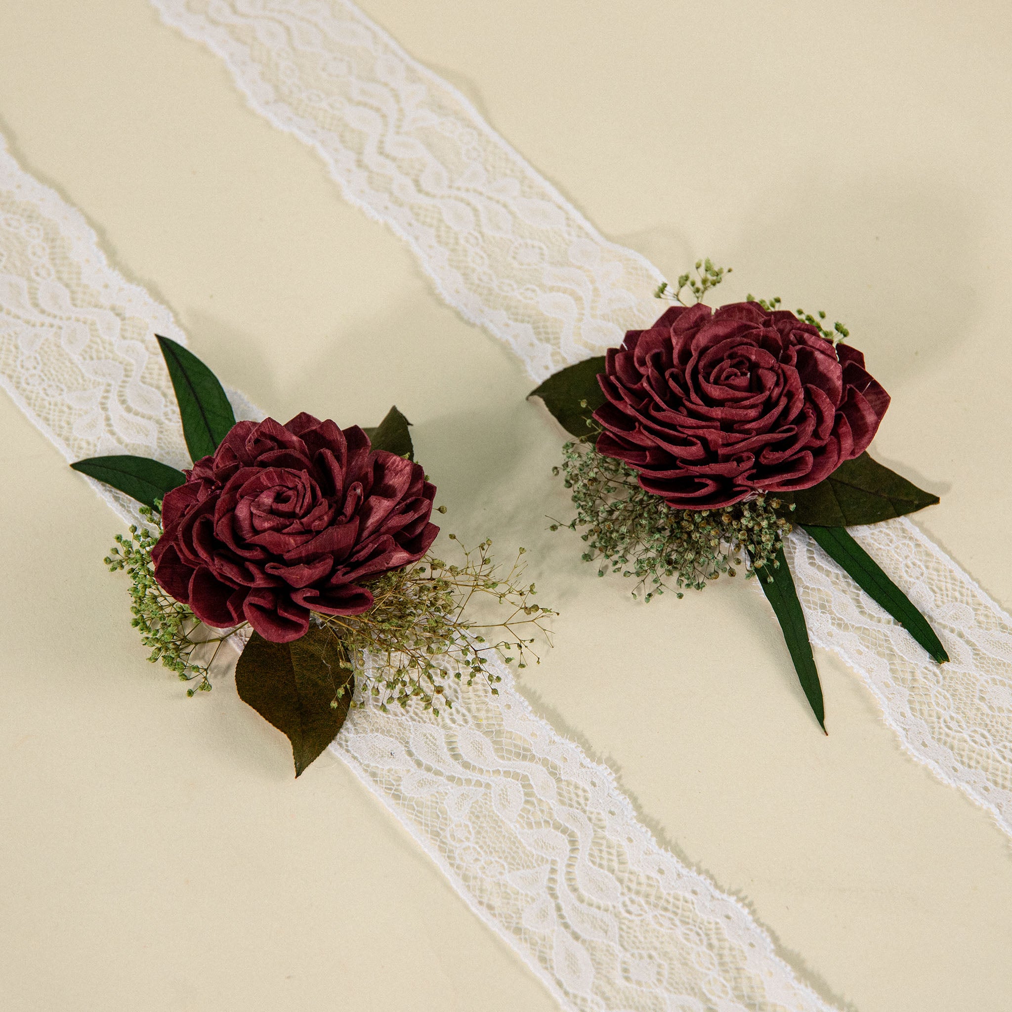 Gardenia Mother's Corsage (Set of 2) – Sola Wood Flowers
