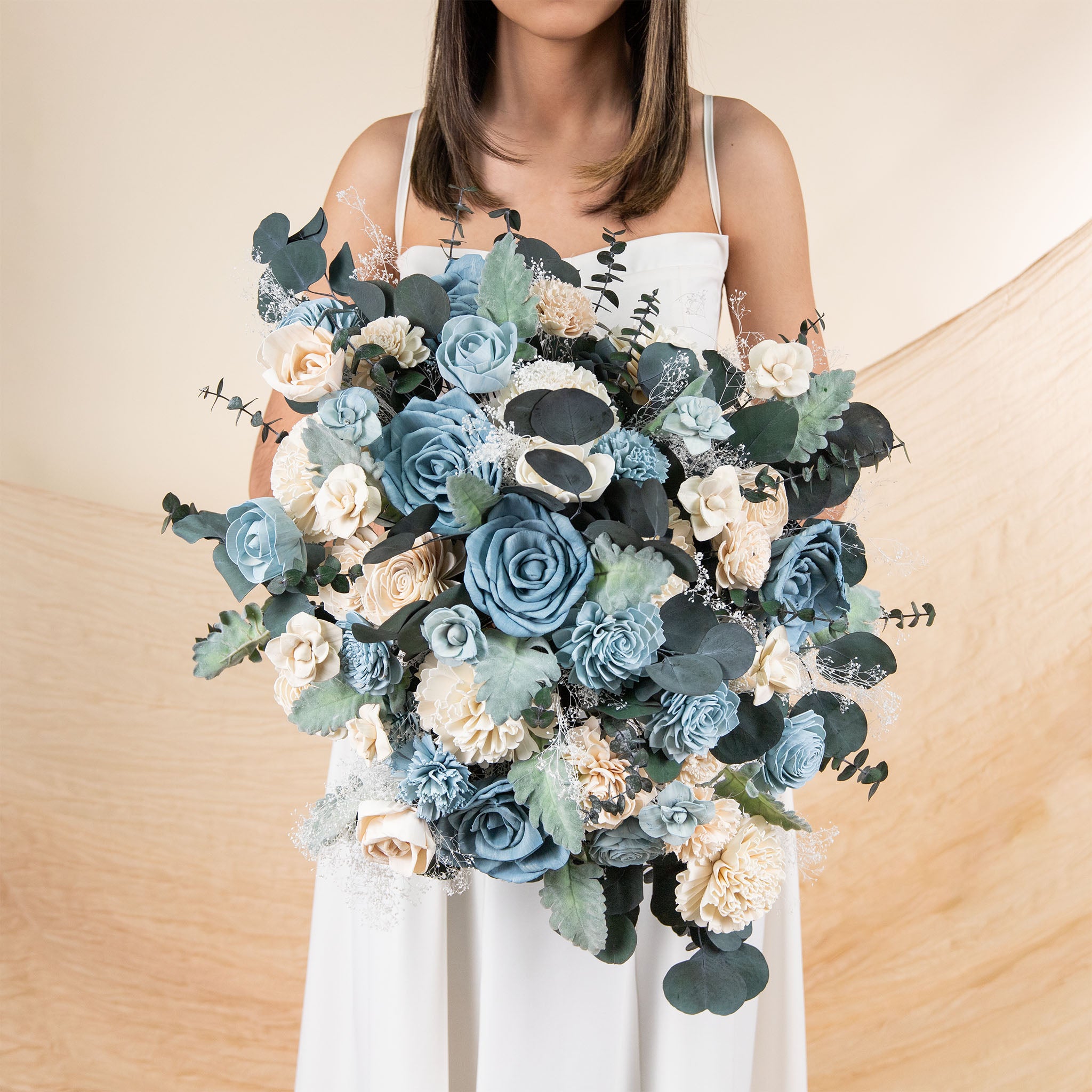 Luxe Ivory Bridal Bouquet – Sola Wood Flowers