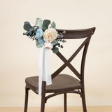 Luxe Ivory Chiffon Chair Decoration