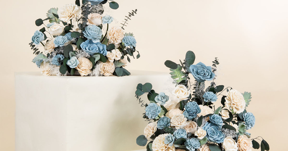 Luxe Ivory Free Standing Florals (Pack of 2) – Sola Wood Flowers