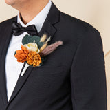 Luxe Terracotta Groom's Pocket Boutonniere