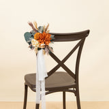 Luxe Terracotta Chiffon Chair Decoration