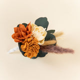 Luxe Terracotta Simple Boutonniere