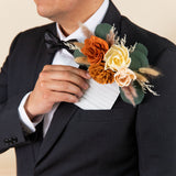 Luxe Terracotta Simple Boutonniere