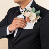 Luxe Blush Groom's Pocket Boutonniere