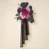 Luxe Peony Chiffon Chair Decoration