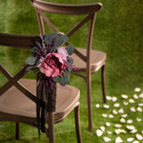 Luxe Peony Chiffon Chair Decoration