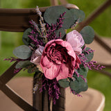 Luxe Peony Chiffon Chair Decoration