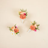 Summer Sunset Boutonniere (Set of 3)