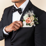 Luxe Aura Groom's Pocket Boutonniere