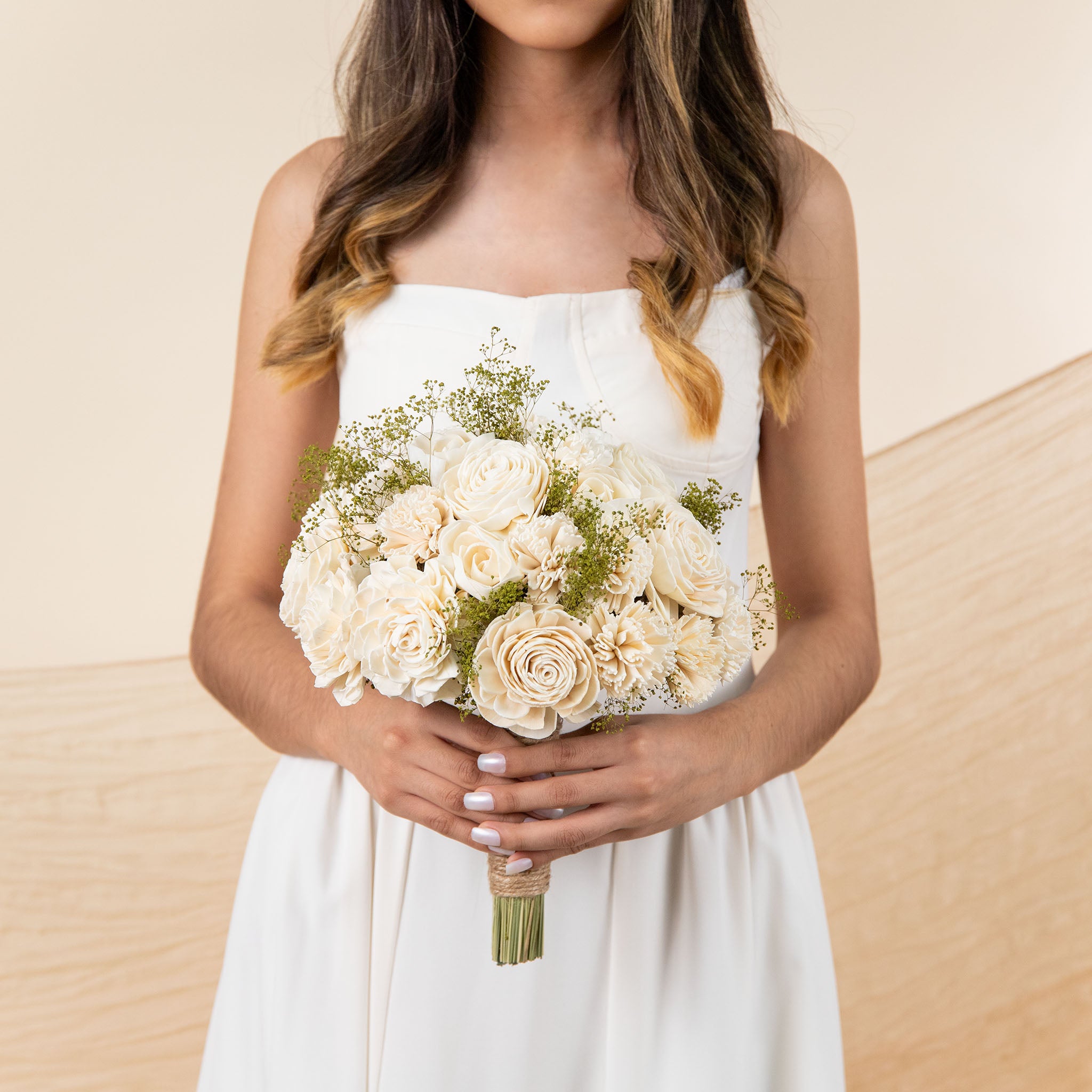 Perfect Simplicity Bridal Bouquet – Sola Wood Flowers