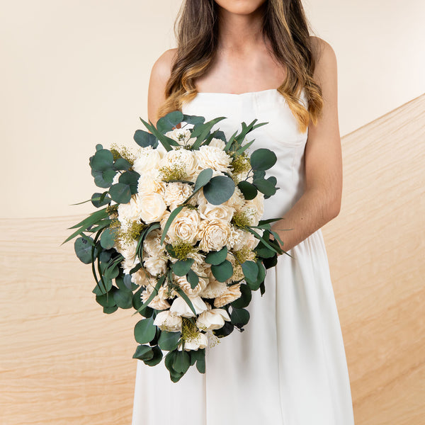 Perfect Simplicity Cascade Bouquet – Sola-Flowers