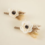 Retro Modern Father's Boutonniere (Set of 2)