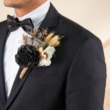 Retro Modern Groom's Boutonniere