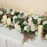 Silver Sage Cascading Garland Centerpiece