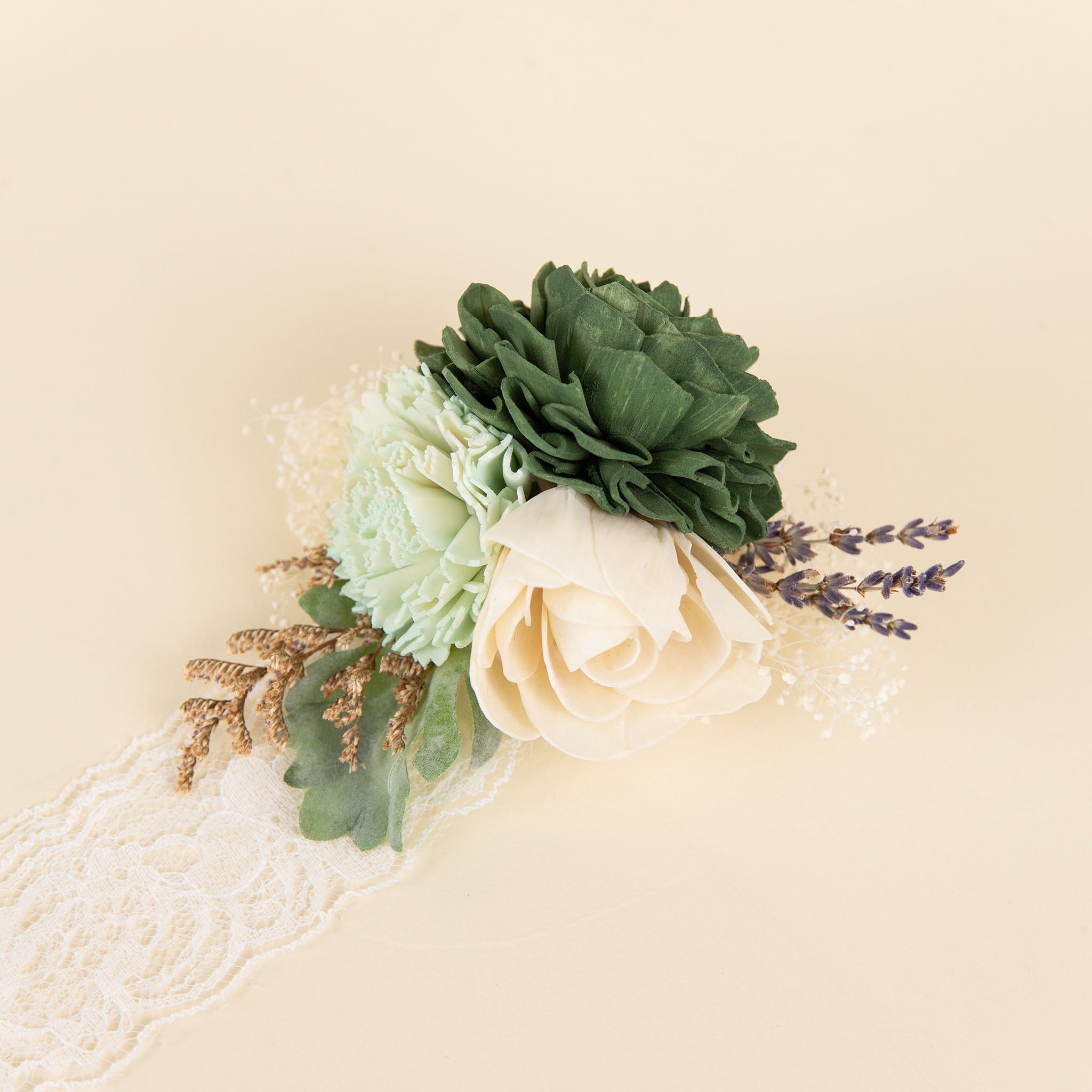 Silver Sage Corsage (Set of 3) – Sola Wood Flowers