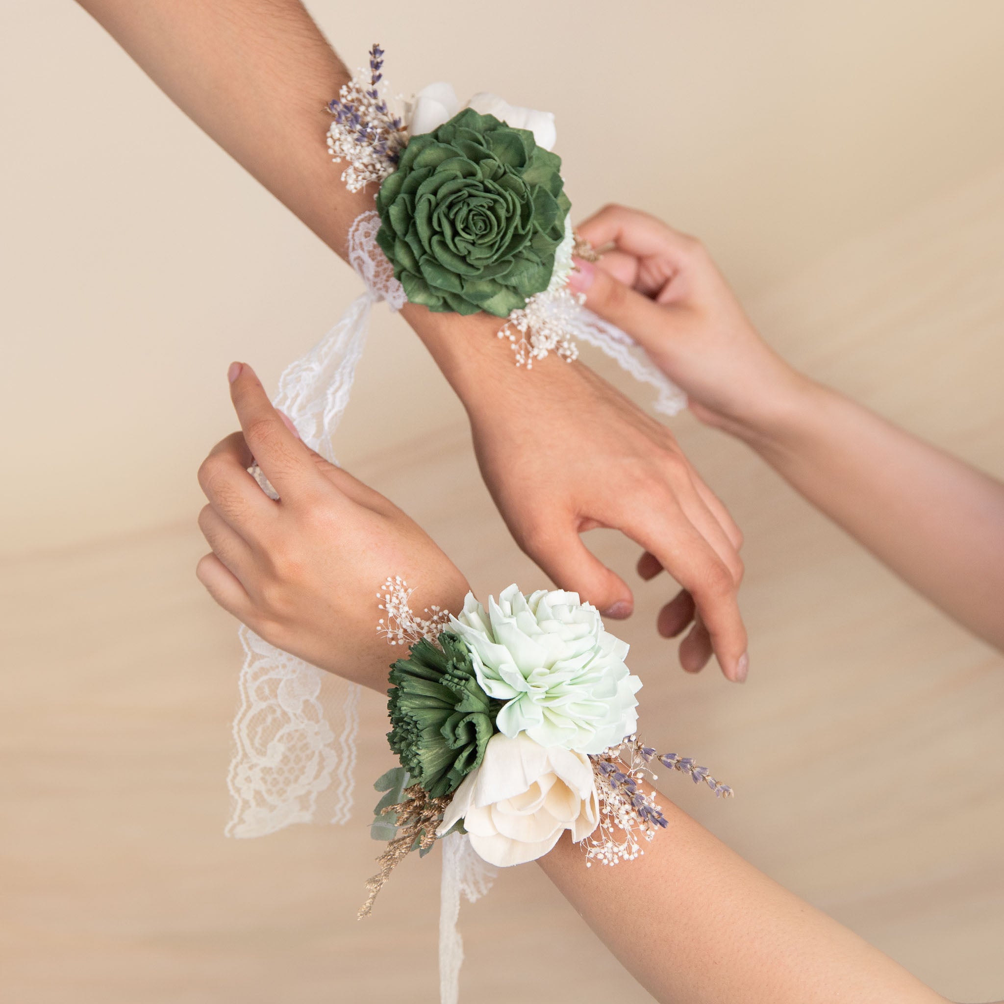 Silver Sage Corsage (Set of 3) – Sola Wood Flowers