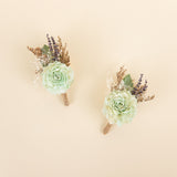 Silver Sage Father's Boutonniere (Set of 2)
