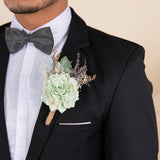 Silver Sage Father's Boutonniere (Set of 2)