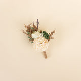 Silver Sage Groom's Boutonniere