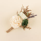 Silver Sage Groom's Boutonniere