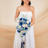 Blue Snow Cascade Bouquet