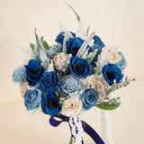 Blue Snow Bridal Bouquet